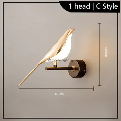 lustre led 	 art oiseau loft originalité décoration - vue 19 sur 18