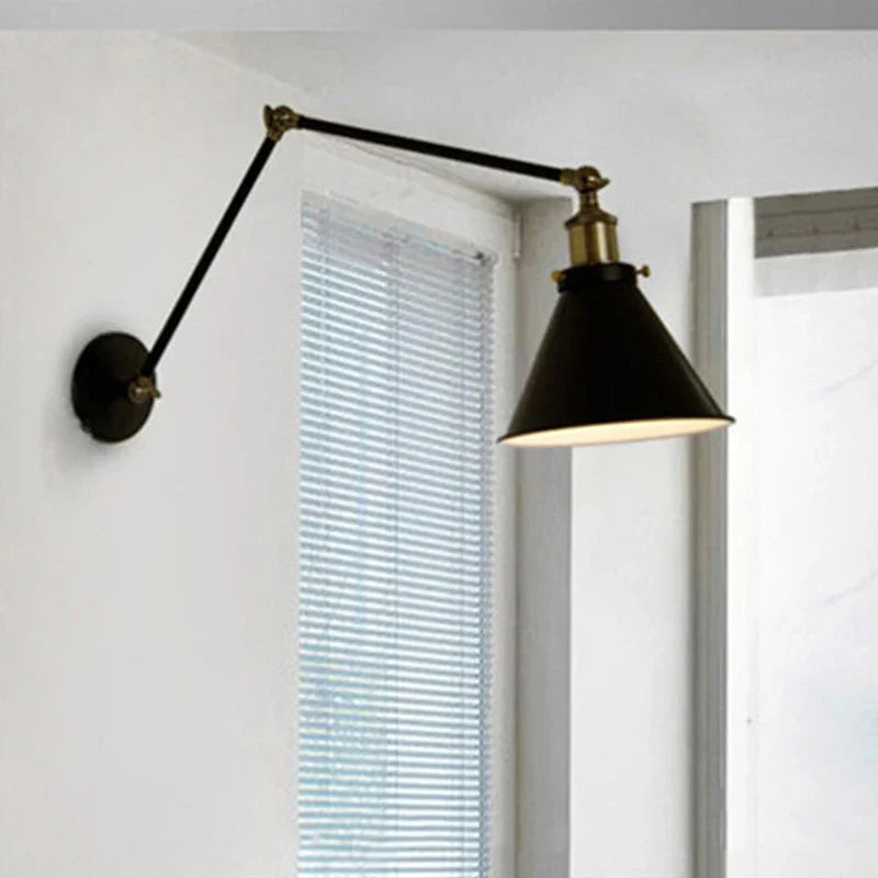 applique murale loft industriel rétro bras long luminaria led - vue 3 sur 8