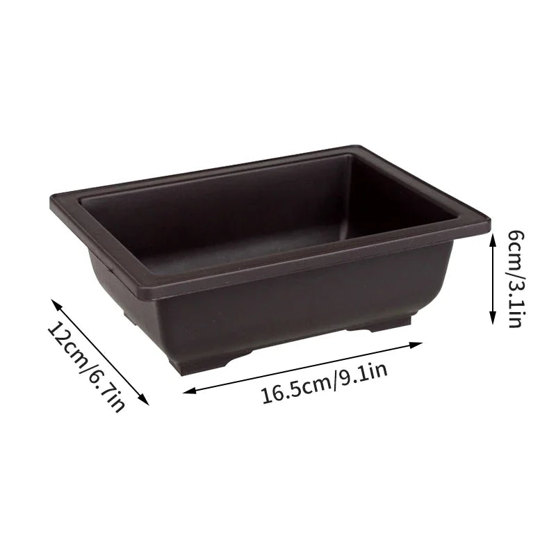 pots de fleurs rectangulaires imitation argile pour jardin extérieur