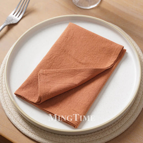 Serviette de table coton lavé style classique réutilisable