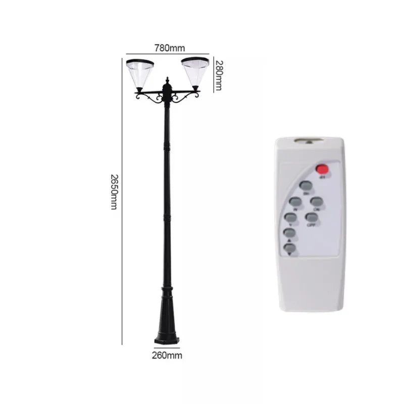 lampe solaire led pour éclairage extérieur jardin et route - vue 12 sur 16