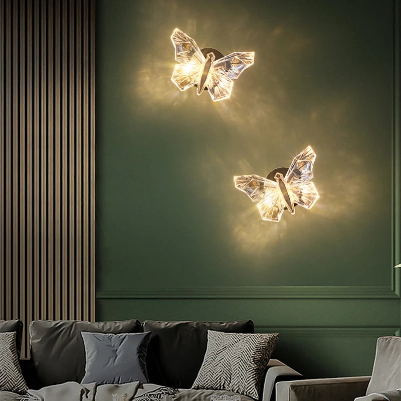 Applique murale LED papillon nordique