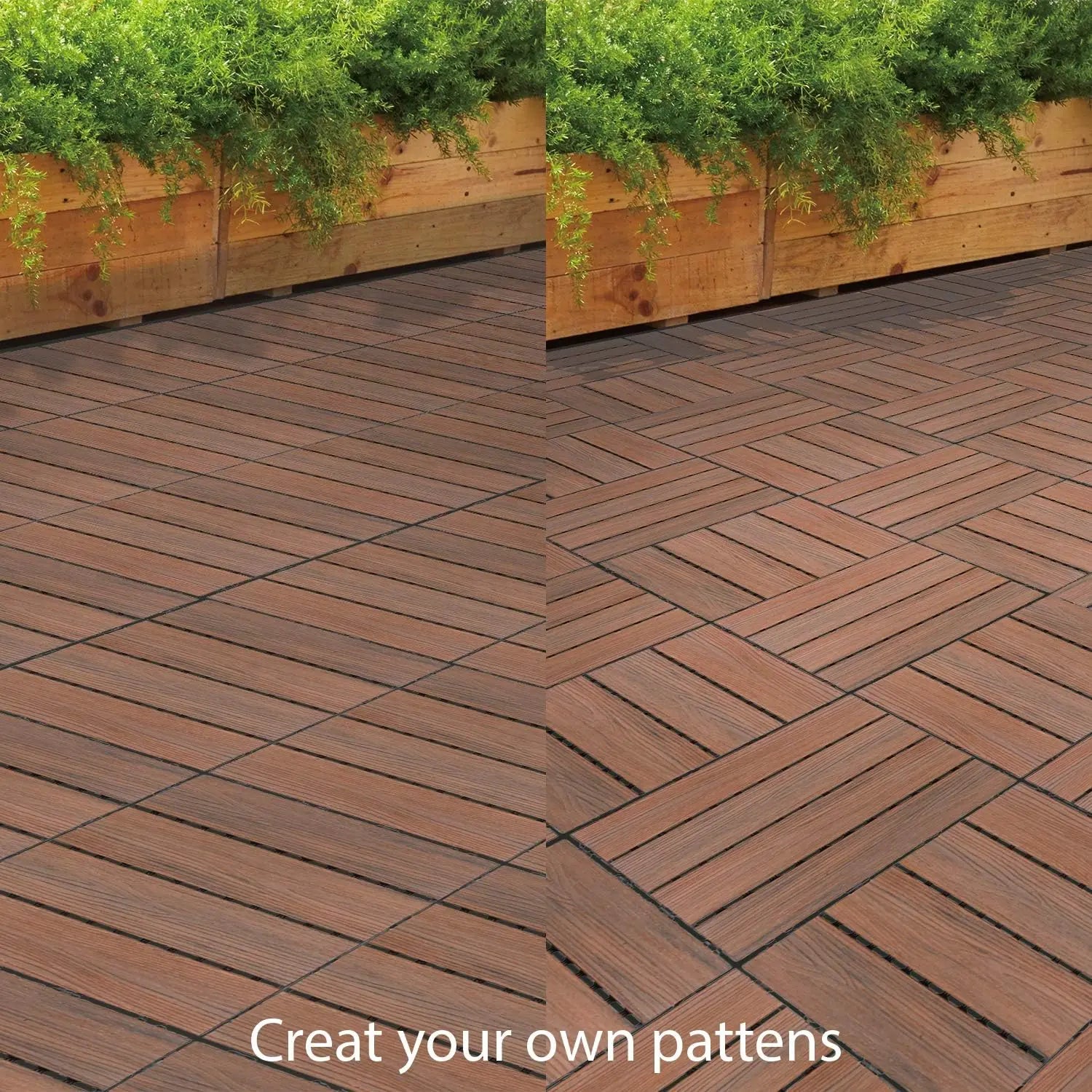 30 dalles clipsables bois massif pour terrasse balcon - vue 6 sur 6