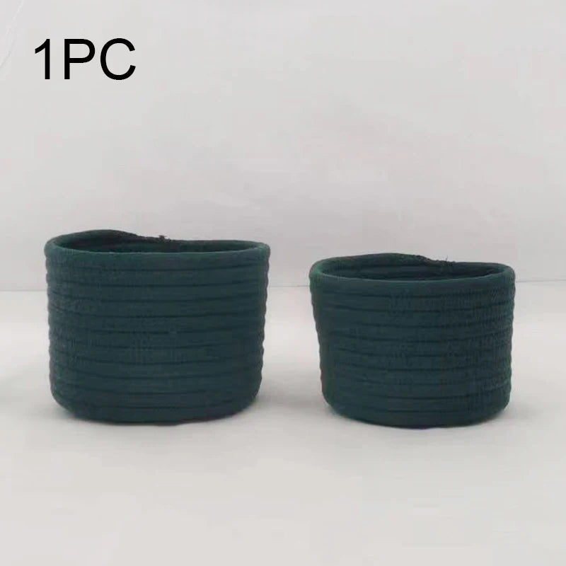 paniers de rangement en corde de coton pour jouets et objets divers - vue 12 sur 12