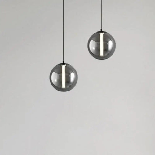 suspension en verre fumé lampe design pour restaurant et café - vue 2 sur 8