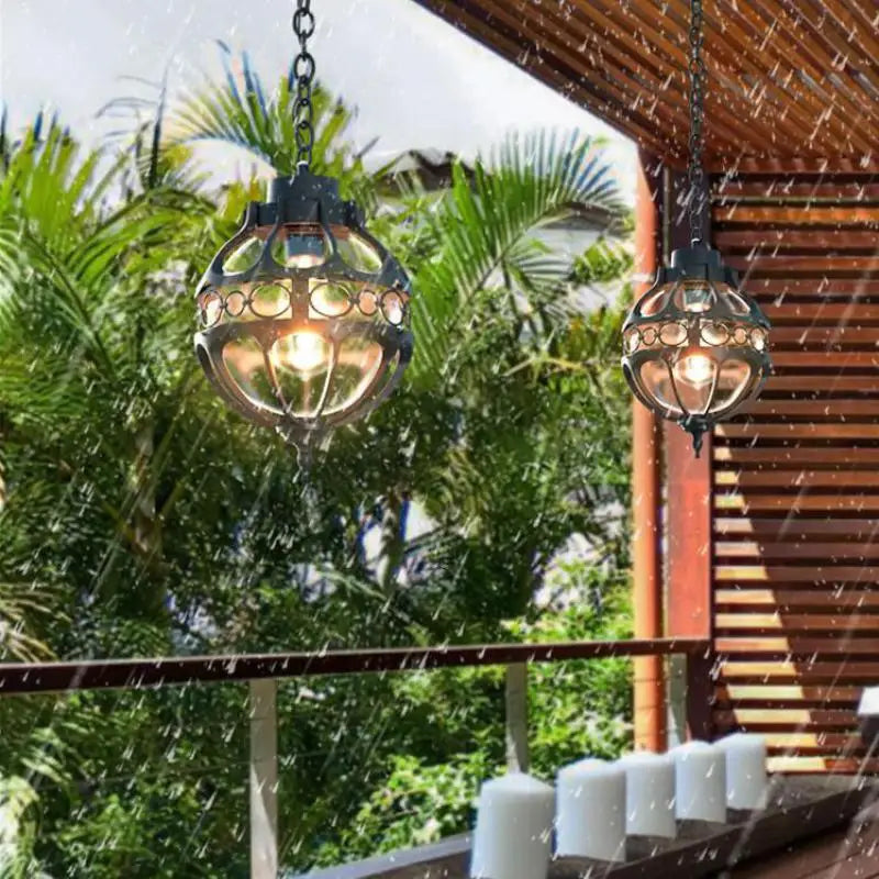 suspension industrielle en verre pour décoration intérieure et extérieure - vue 7 sur 10
