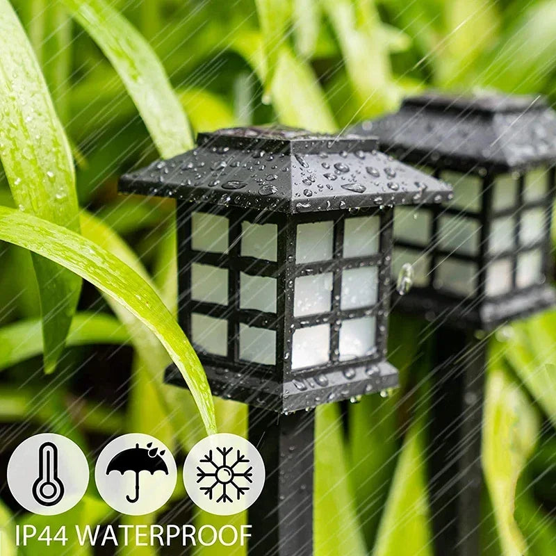 lot de lampes solaires led pour éclairage extérieur décoratif de jardin - vue 6 sur 8