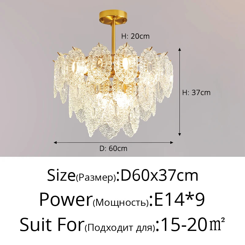 lustre en verre de style luxueux pour intérieur élégant - vue 12 sur 13