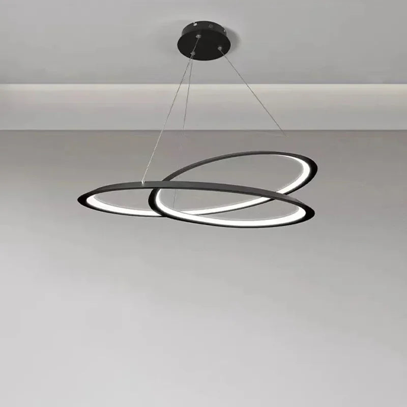 lustre led suspendu design moderne luminaire décoratif intérieur - vue 4 sur 8