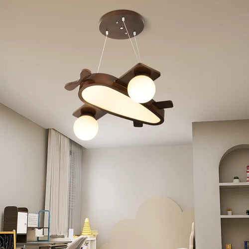 suspension en bois avion pour chambre d enfants - vue 5 sur 8