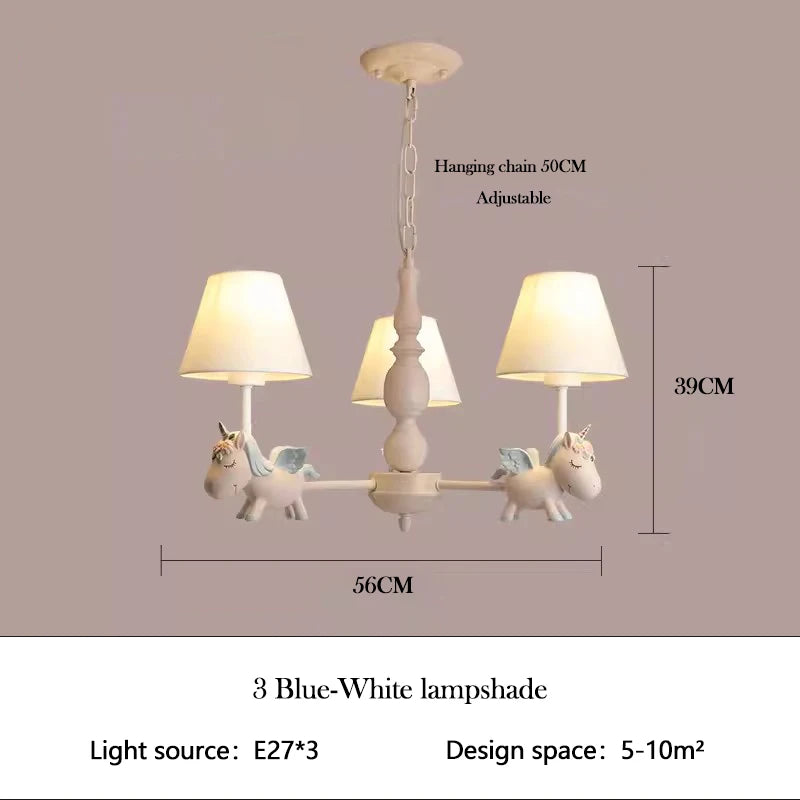lustre enfant LED rotatif style nordique romantique et chaleureux - vue 13 sur 24