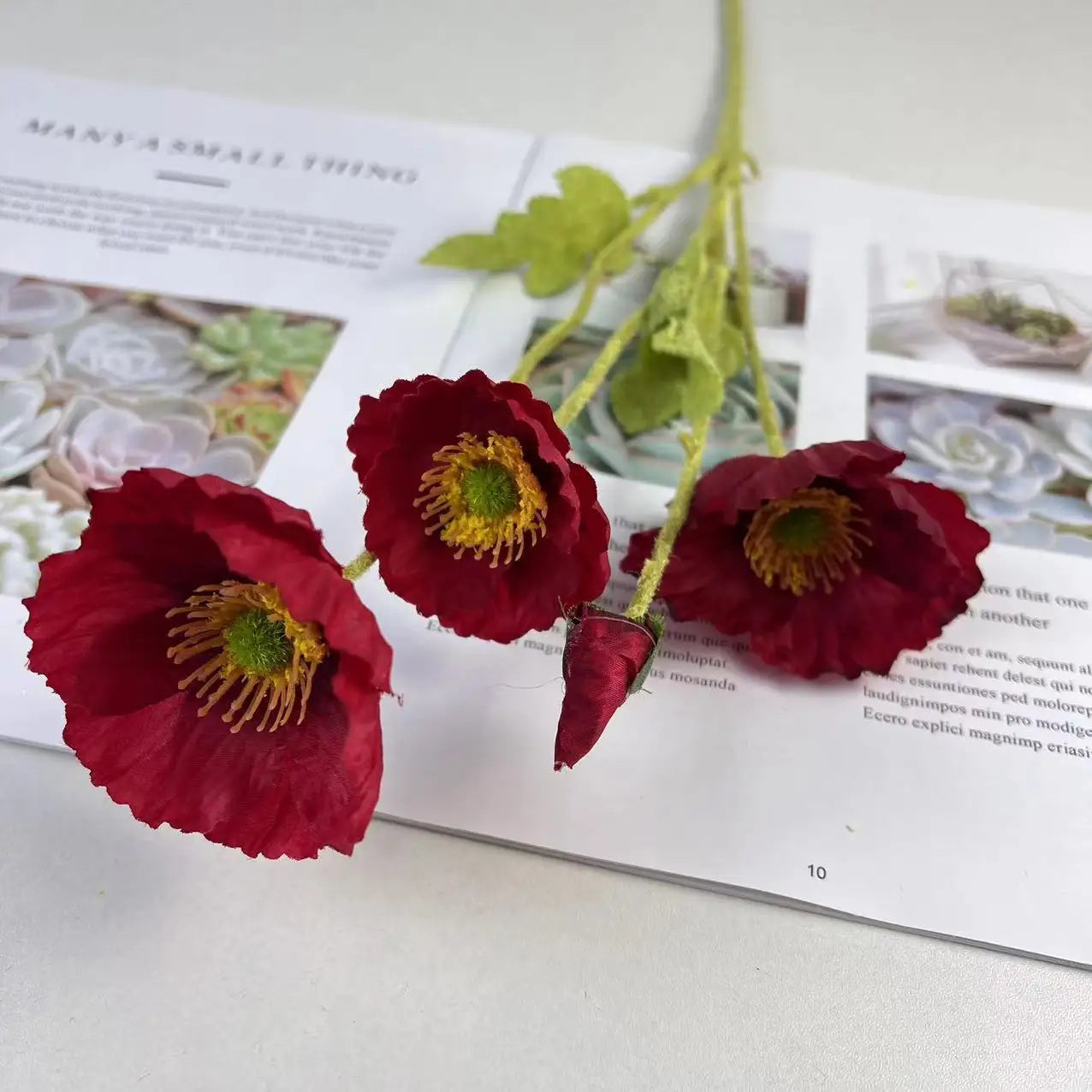 bouquet de fleurs artificielles en soie pour décorations diverses - vue 9 sur 19