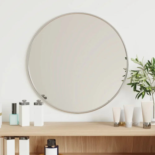 miroir mural rond pour décoration intérieure avec sticker décoratif - vue 2 sur 7