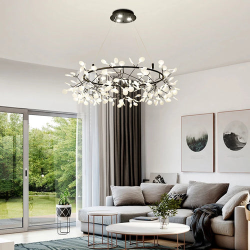 lustre LED créatif en acier inoxydable et acrylique pour décoration intérieure - vue 2 sur 18