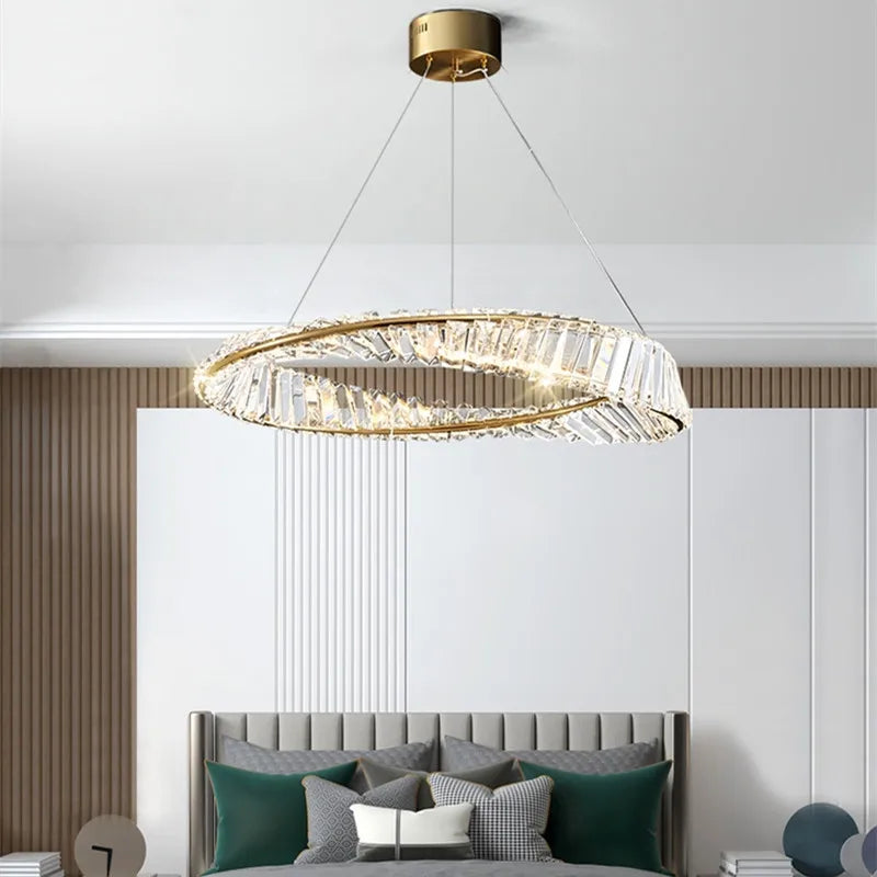 lustre de luxe en cristal pour un éclairage raffiné - vue 3 sur 9