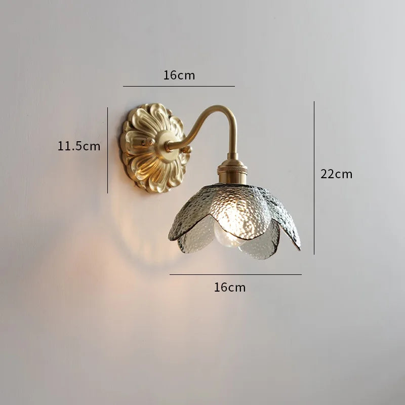 applique led verre gris fumé cuivre moderne intérieur - vue 3 sur 23