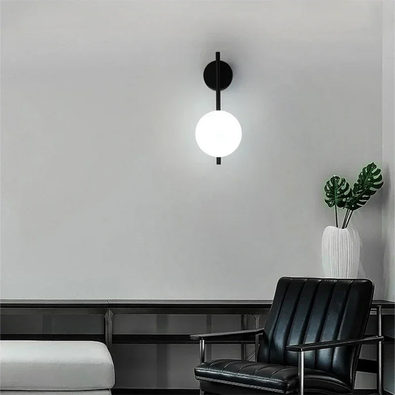 lustre led moderne nordique doré noir - vue 7 sur 22