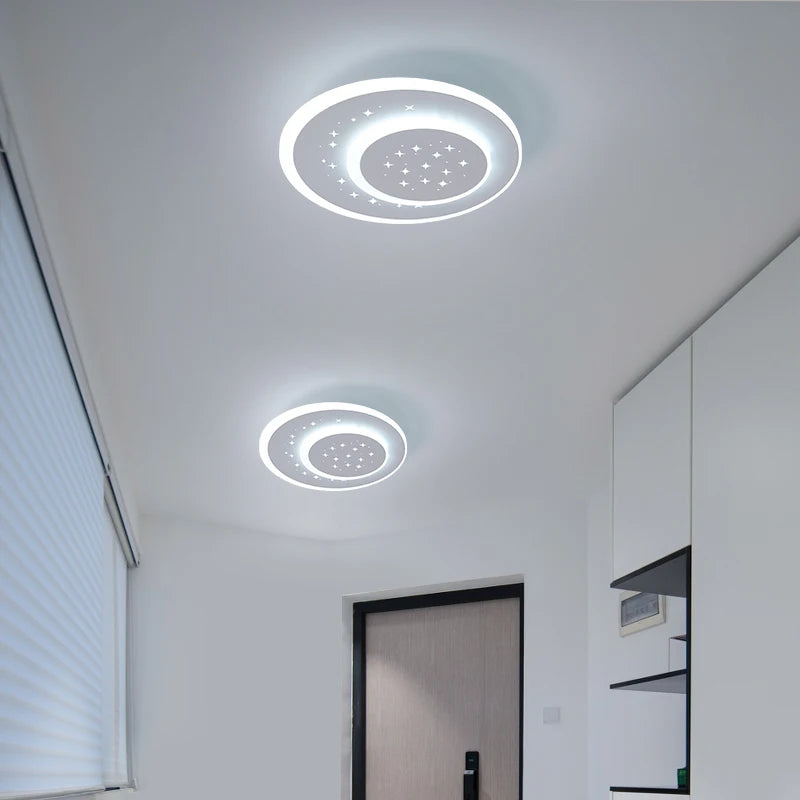 plafonnier led encastré acrylique créatif étoilé simple balcon - vue 3 sur 11