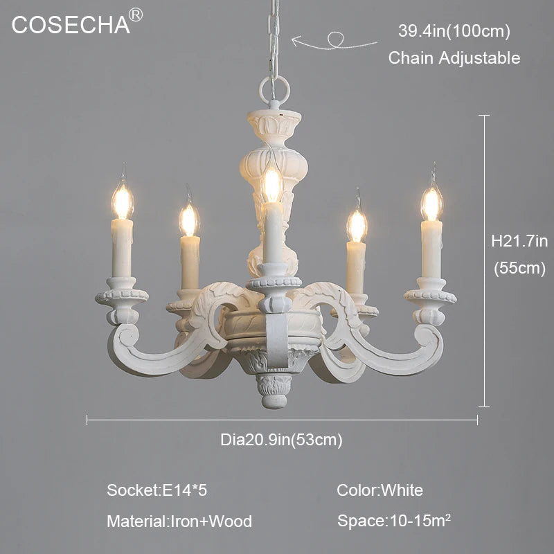 lustre vintage en bois éclairage art déco nordique rétro - vue 9 sur 12