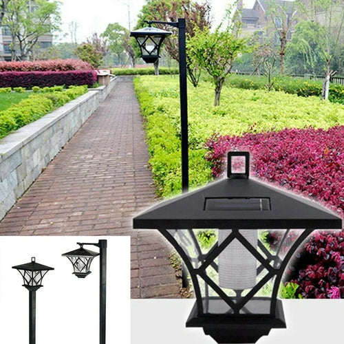lampadaire de jardin solaire à led décoratif traditionnel - vue 5 sur 6