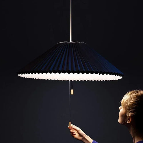 Deformed Umbrella Chandeliers Fabric Pendant Lamp Ceiling Suspension Luminaire Hanging Light for Living Dining Room - vue 3 sur 9