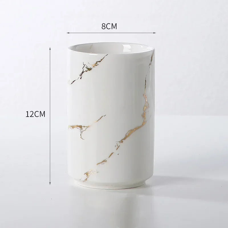 tasse en céramique pour couple porte-brosse à dents et rangement - vue 8 sur 22