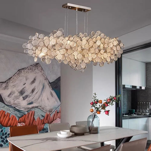 2023 Light Luxury LED Ceiling Chandelier Trend Villa Living Dining Room Pendant Lamp Modern Lustre Bedroom Hanging Light Fixture - vue 2 sur 13