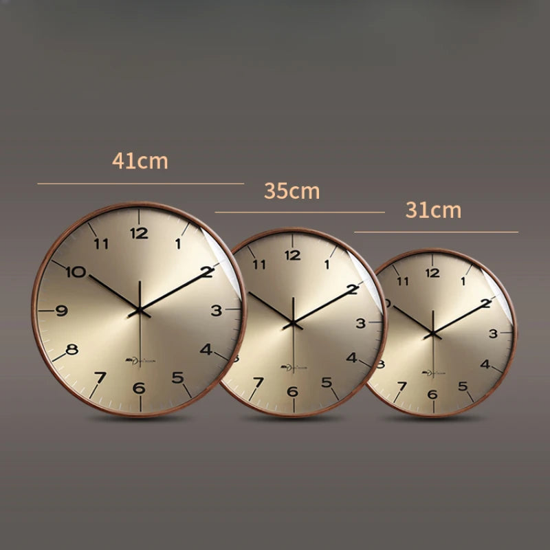 horloge murale moderne en bois massif pour décoration intérieure - vue 6 sur 12