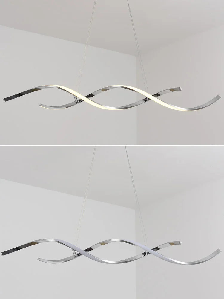 Living room chandelier Northern Europe chandelier creative restaurant ceiling lighted long chandelier living room lights - vue 5 sur 12
