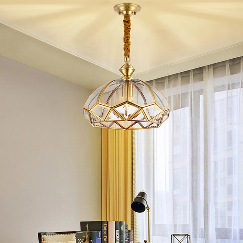 plafonnier en cuivre style américain moderne pour intérieur créatif et simple