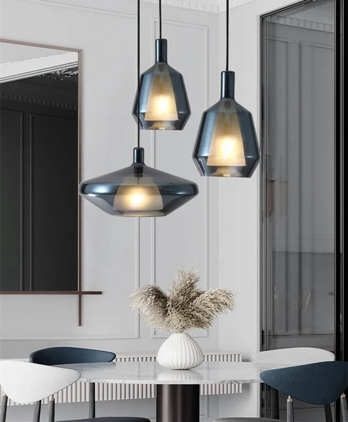 suspension en verre nordique créative pour intérieur moderne - vue 3 sur 13