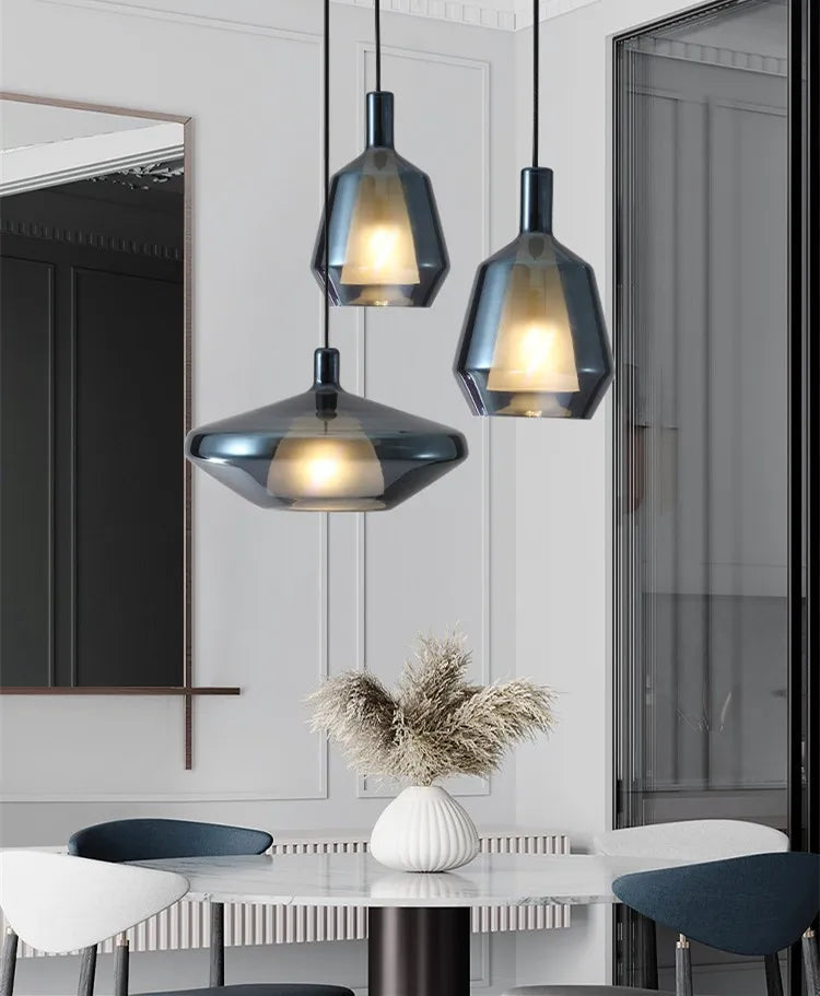 suspension en verre nordique créative pour intérieur moderne - vue 3 sur 13