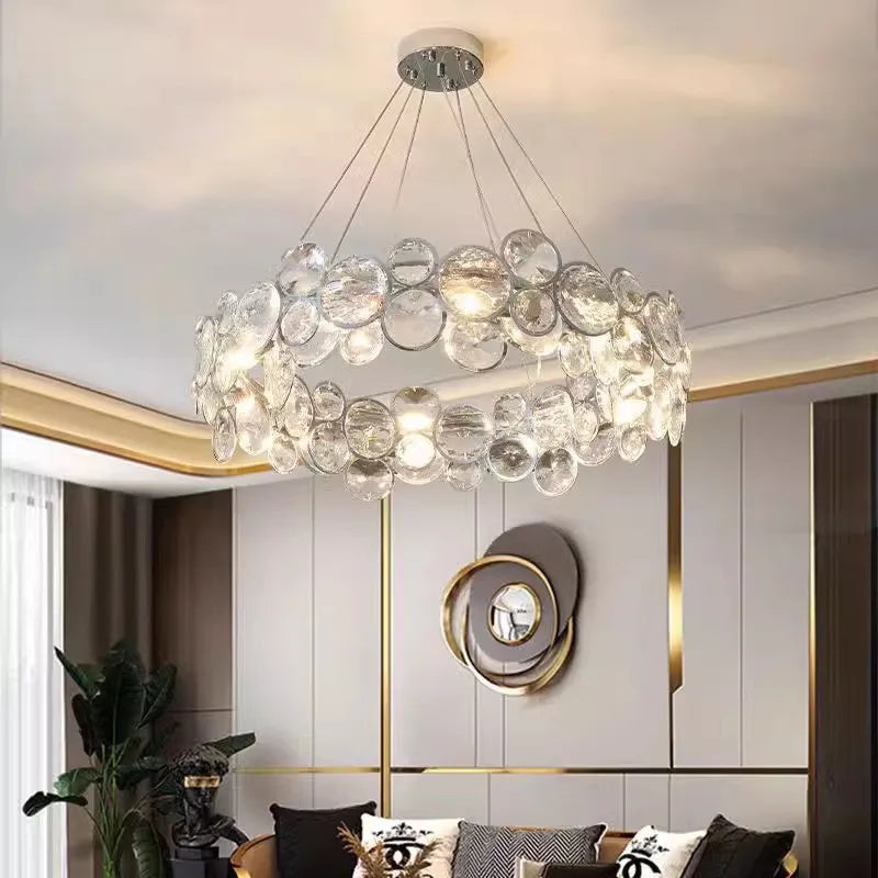 lustre en cristal moderne style nordique pour intérieur luxueux - vue 5 sur 10