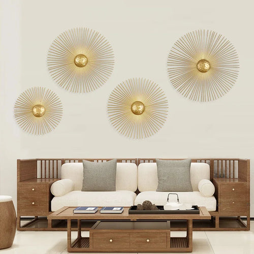 applique murale led soleil art déco pour hôtel boutique - vue 4 sur 11