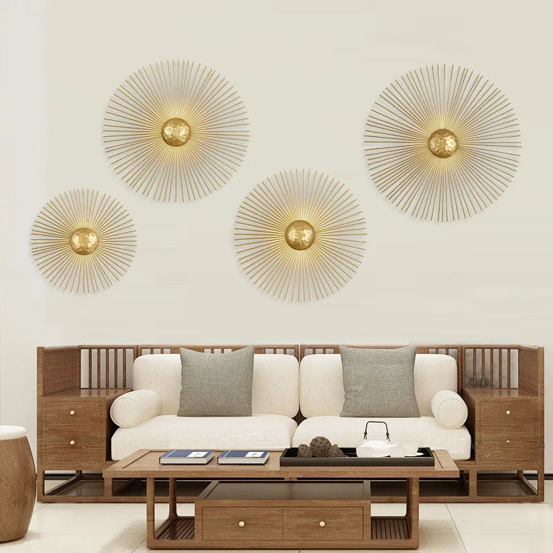 applique murale soleil led déco pour hôtel boutique