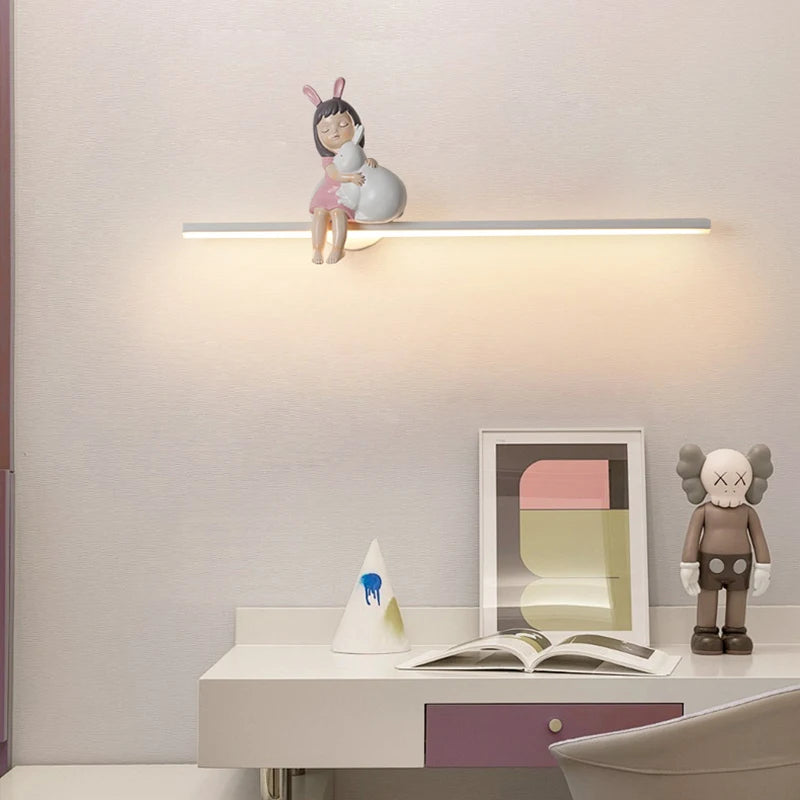 applique murale en forme de lapin pour décoration enfant - vue 3 sur 17