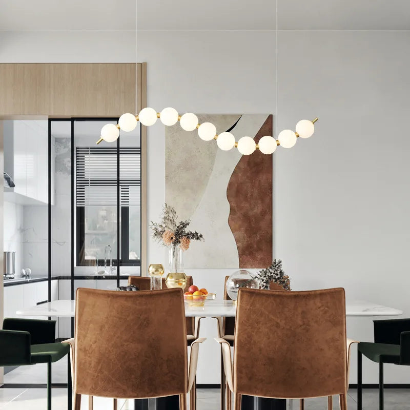 lustre acrylique suspendu pour cuisine bar et magasin - vue 3 sur 9