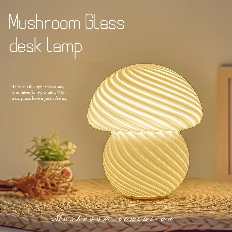 Champignon lampes de Table LED lampe de bureau veilleuse à intensité variable pour chambre Restaurant café atmosphère moderne décoration cadeaux - vue 5 sur 8