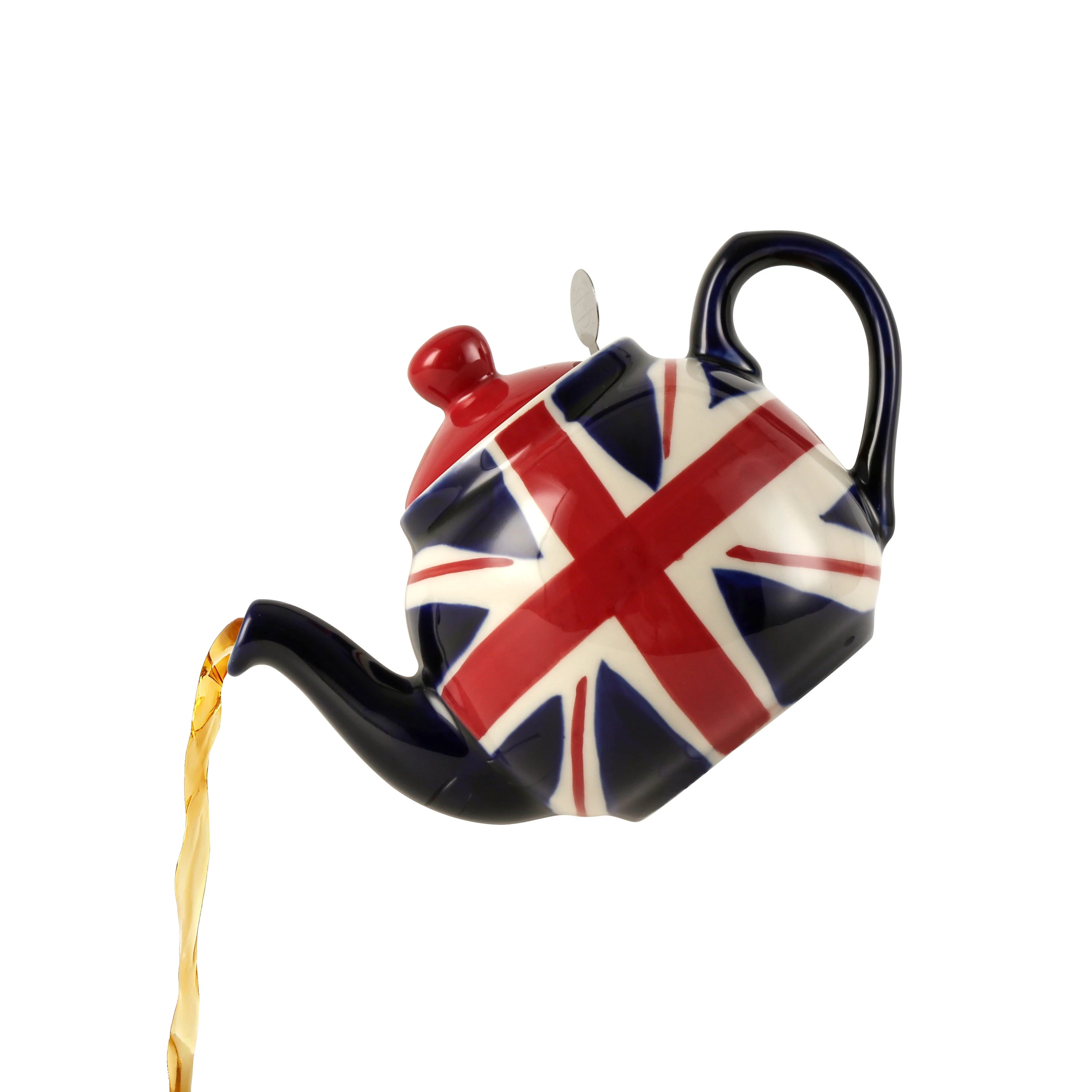 Théière céramique motif drapeau britannique infuseur inox - vue 2 sur 7