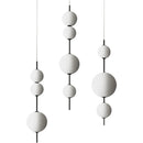 Modern minimalist restaurant chandelier, living room decoration Nordic white glass kitchen island, bedroom lighting chandelier