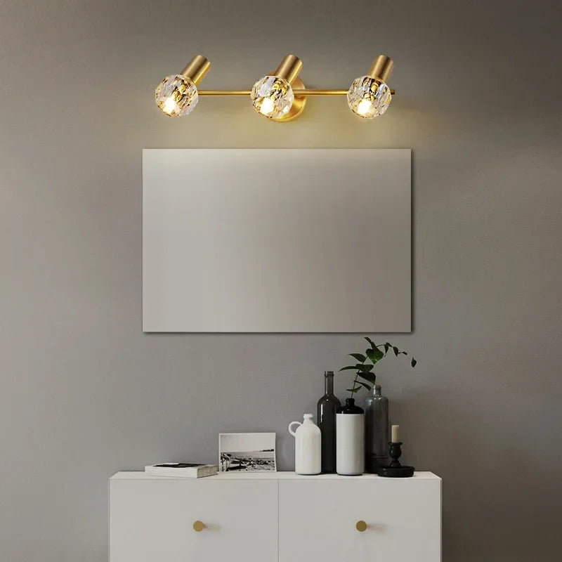 applique murale led moderne de luxe en cristal décoratif d'intérieur