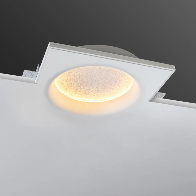 lampe en plâtre créative lune pour décoration murale - vue 3 sur 8