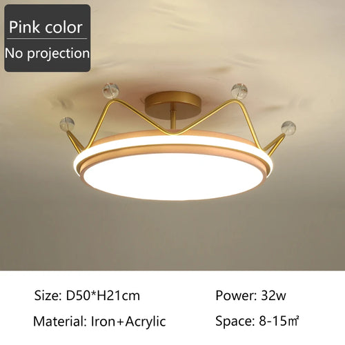 plafonnier led moderne couronne créative pour chambre d'enfant - vue 16 sur 16