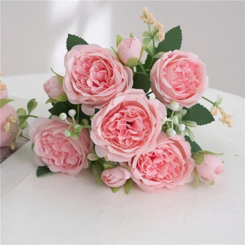 bouquet de pivoines artificielles pour décoration florale intérieure - vue 12 sur 17