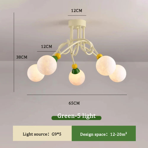 lustre nordique coloré pour chambre d'enfant moderne et simple - vue 11 sur 10