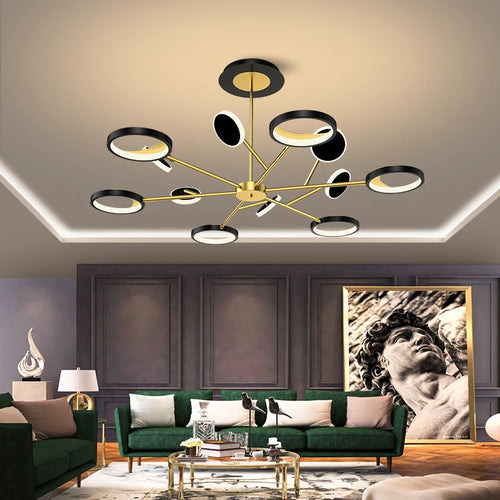 plafonnier led décoratif pour éclairage intérieur moderne - vue 2 sur 12