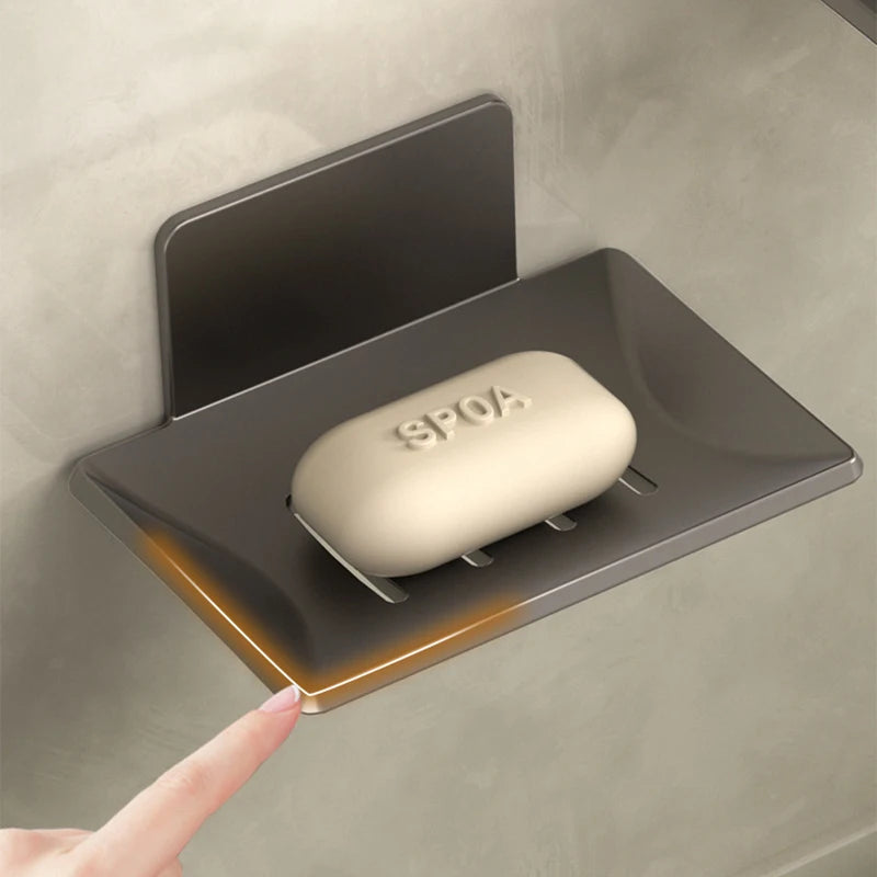 porte-savon mural en aluminium pour rangement de salle de bain et cuisine - vue 3 sur 9