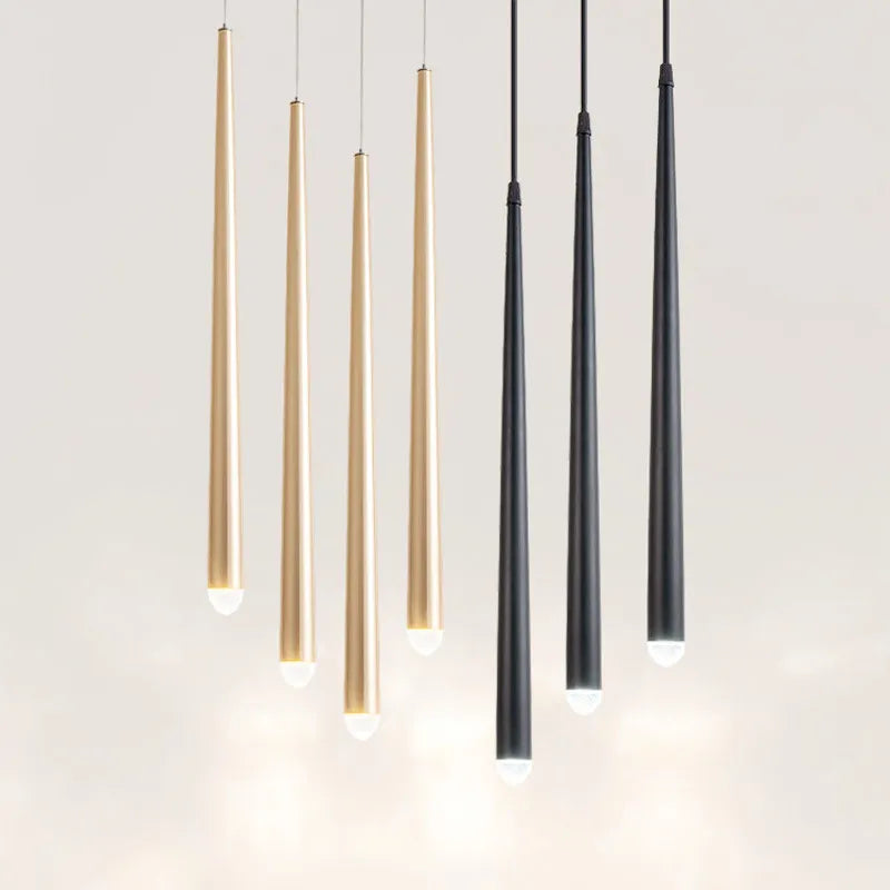 suspensionCône LED lampe Long Tube bulle acrylique