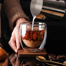 Ensemble tasses expresso double paroi verre 80ml