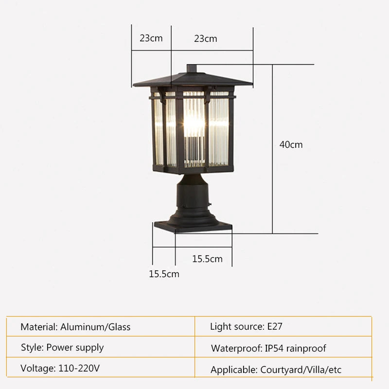 lampes d'extérieur en aluminium pour jardin et allée - vue 6 sur 7